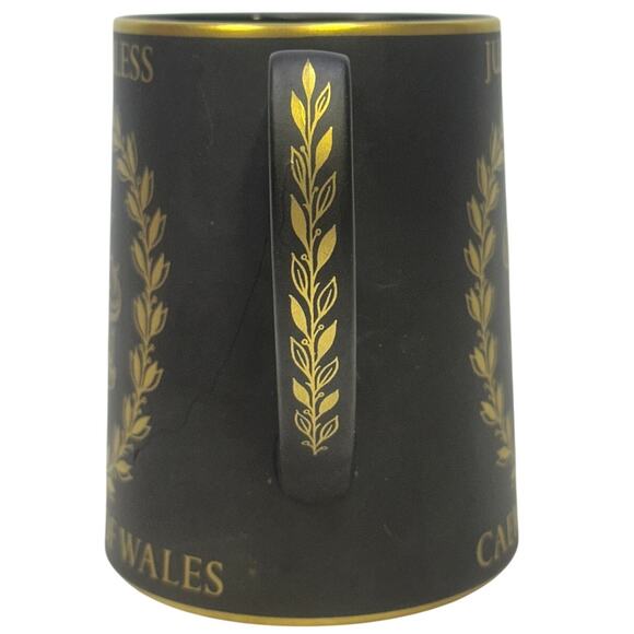 Wedgwood Black Basalt Jasperware 1969 Commemorative Tankard Mug Prince of Wales - Picture 2 of 7